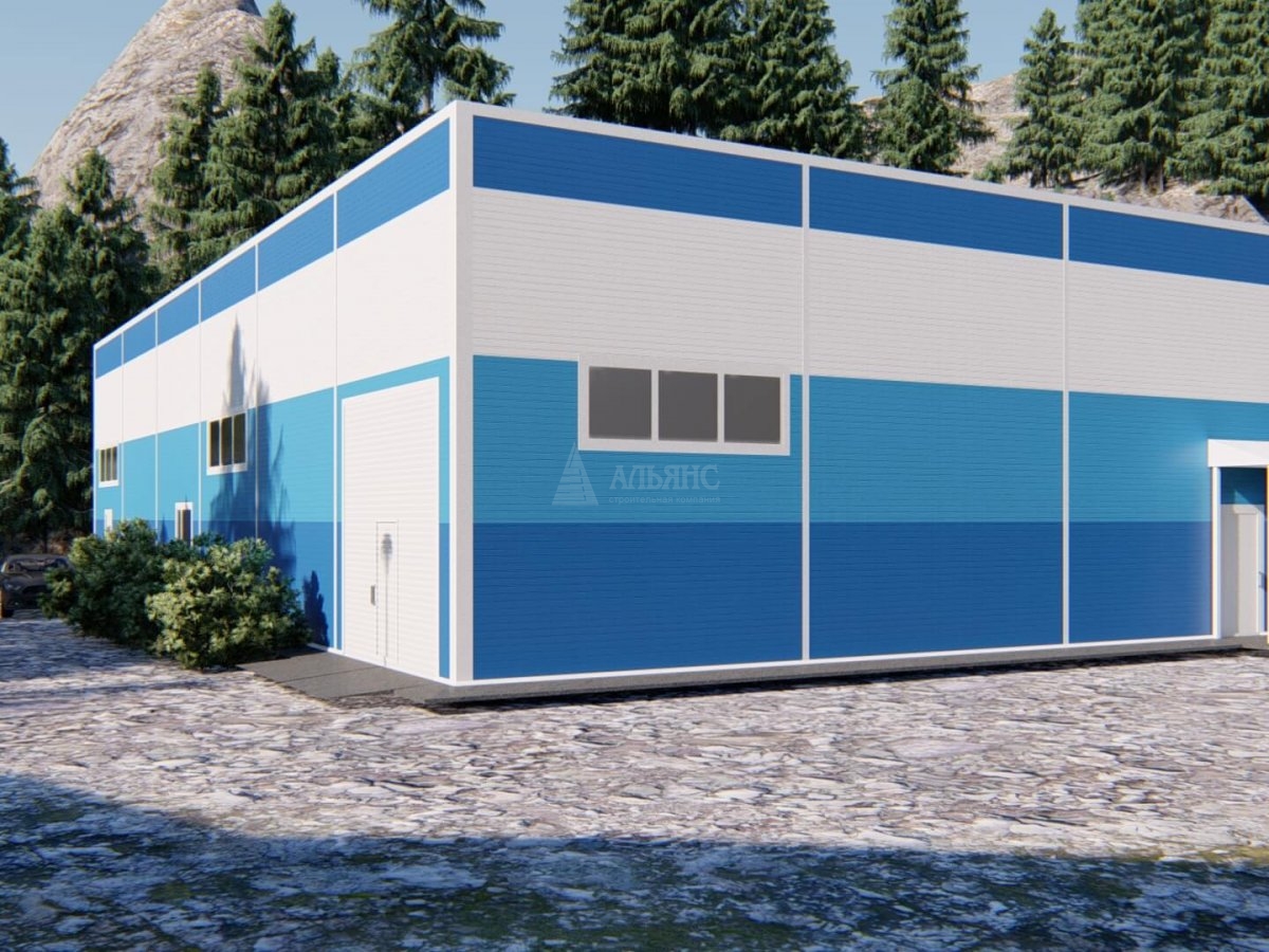 3D визуализация Магазин из сэндвич-панелей - фото 5