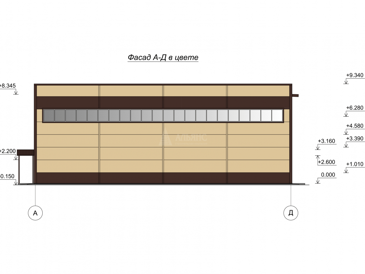 3D визуализация Производственно-деловой комплекс из сэндвич-панелей - фото 10
