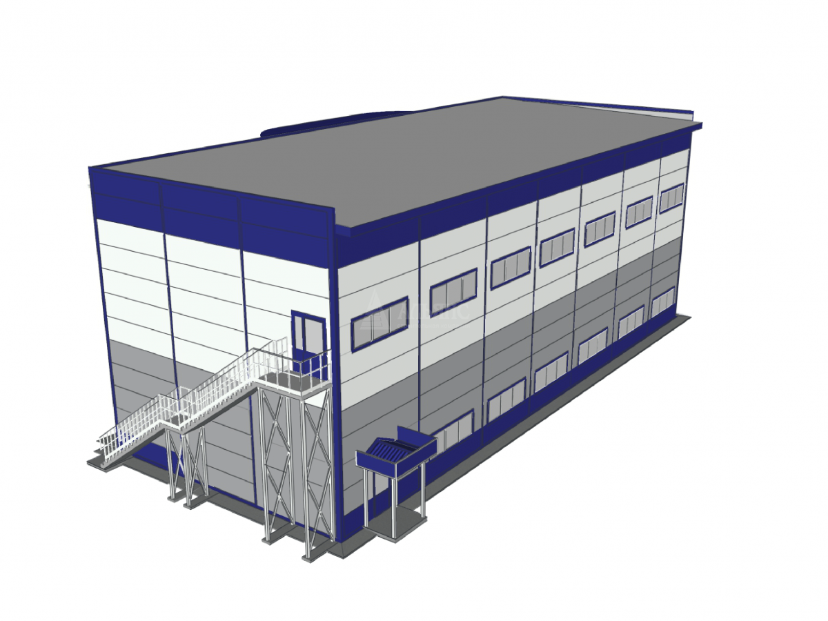 3D визуализация СТО из сэндвич-панелей - фото 6