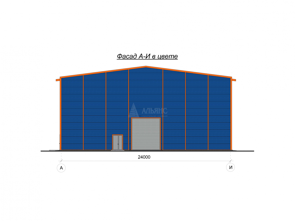 3D визуализация Производственный корпус из сэндвич-панелей - фото 16